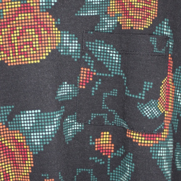 Floral Flowy Pull On Mixed Pattern Oversized Short Sleeve Dress Small Medium - Picture 4 of 6